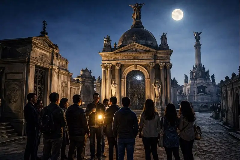 Presbítero Maestro Cemetery Night Tour in Lima – History, Legends & Heroes
